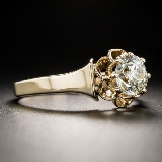 1.01 Carat European-Cut Diamond Engagement Ring 