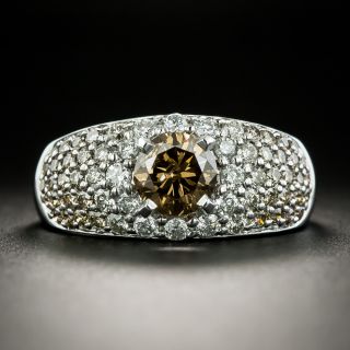 1.01 Carat Fancy Dark Yellowish Brown Diamond Ring - GIA - 2