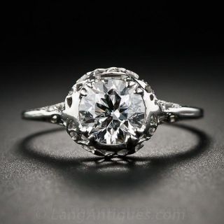 1.01 Carat GIA - E/SI2 Diamond Vintage Engagement Ring