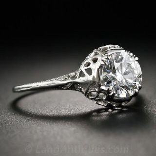 1.01 Carat GIA - E/SI2 Diamond Vintage Engagement Ring