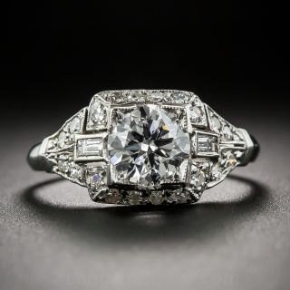 1.01 Carat GIA F/SI1 Art Deco Engagement Ring