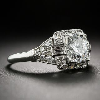 1.01 Carat GIA F/SI1 Art Deco Engagement Ring