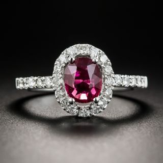 1.01 Carat No-Heat Ruby and Diamond Ring