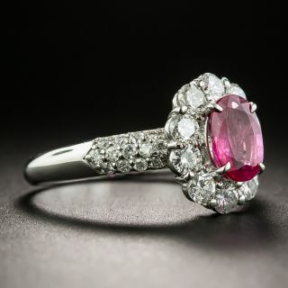 1.01 Carat Ruby Platinum Diamond Ring