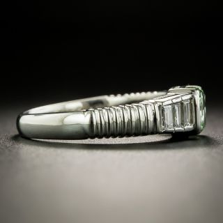 1.01 Carat Treated Green Platinum Diamond Ring