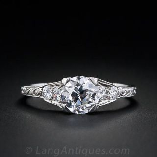 1.01 Carat Vintage Tiffany & Co. Deco Diamond Ring