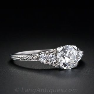 1.01 Carat Vintage Tiffany & Co. Deco Diamond Ring