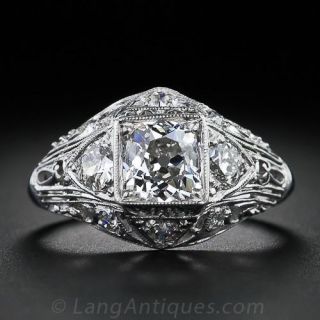 1.02 Carat Antique Diamond Engagement Ring