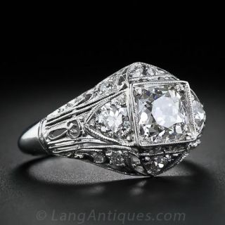 1.02 Carat Antique Diamond Engagement Ring