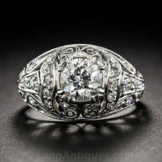 1.02 Carat Art Deco Diamond Ring