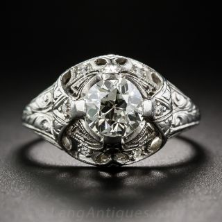 1.02 Carat Art Deco Engagement Ring