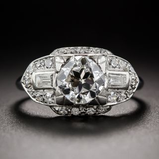 1.02 Carat Diamond Platinum Art Deco ring