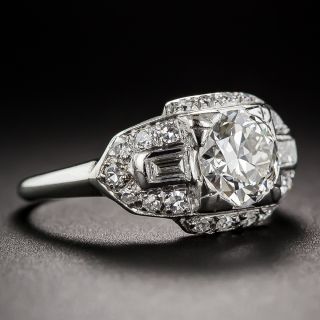 1.02 Carat Diamond Platinum Art Deco ring