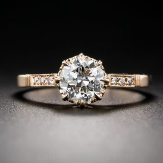 1.02 Carat Diamond Rose Gold Engagement Ring - GIA E/VVS2