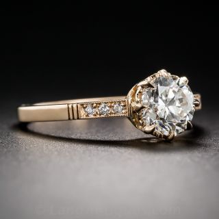 1.02 Carat Diamond Rose Gold Engagement Ring - GIA E/VVS2
