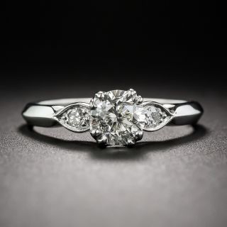 1.02 Carat Platinum and Diamond Vintage Engagement Ring