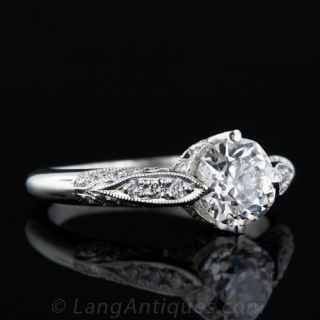 1.02 Carat Vintage Style Diamond Engagement Ring