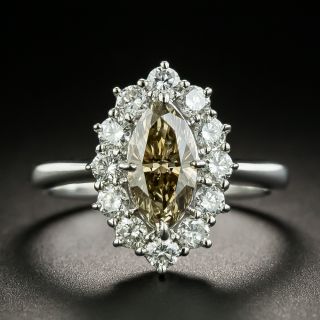 1.02 Ct. Natural Brown Marquise Diamond Ring - 1