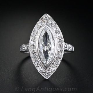1.02 Marquise Vintage Diamond Ring
