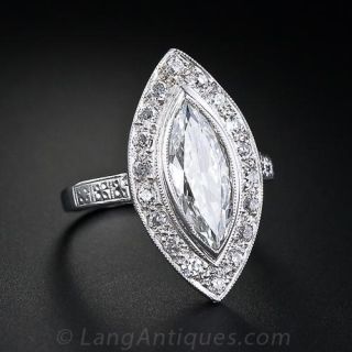 1.02 Marquise Vintage Diamond Ring