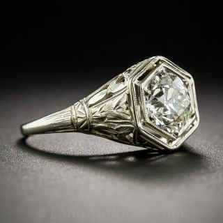 1.03 Carat Art Deco Diamond Engagement Ring - GIA K/VS2