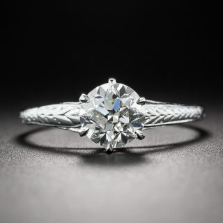1.03 Carat Diamond Antique Engagement Ring GIA J VS1