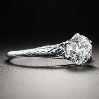 1.03 Carat Diamond Antique Engagement Ring GIA J VS1