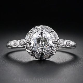 1.03 Carat Diamond Edwardian Engagement Ring