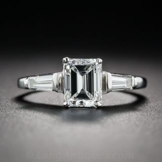 1.03 Carat Emerald-Cut Diamond Engagement Ring GIA E/VVS1