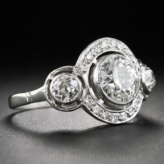 1.03 Carat European-Cut Diamond Platinum Ring