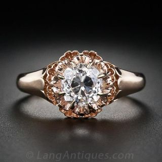 1.03 Carat Old Mine Diamond Solitaire