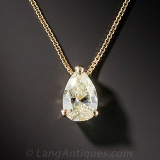 1.03 Carat Pear Shaped Diamond Pendant