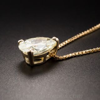 1.03 Carat Pear Shaped Diamond Pendant