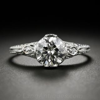 1.03 ct.  Antique Diamond Engagement Ring