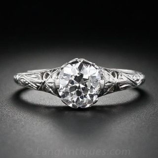 1.04 Carat Diamond Antique Engagement Ring