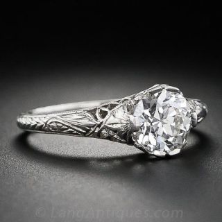 1.04 Carat Diamond Antique Engagement Ring