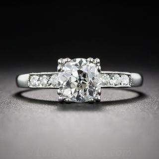 1.04 Carat Diamond Art Deco Engagement Ring 
