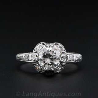 1.04 Carat Edwardian Diamond Engagement Ring