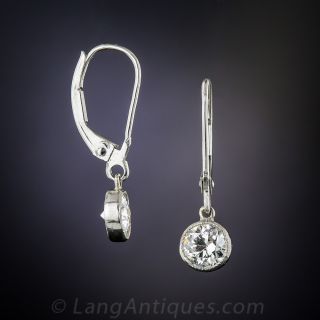1.04 Carat Platinum and Diamond Earrings
