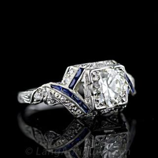 1.05 Carat Art Deco Diamond Engagement Ring