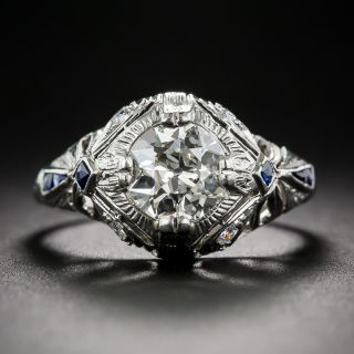 1.05 Carat Diamond Art Deco Engagement Ring