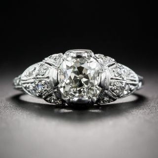 1.05 Carat Diamond Art Deco Engagement Ring