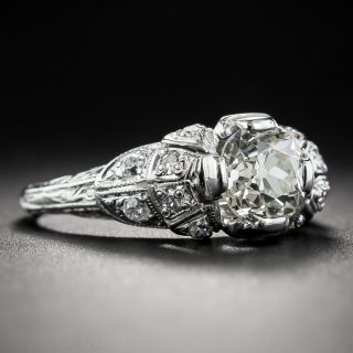 1.05 Carat Diamond Art Deco Engagement Ring