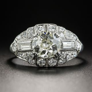 1.05 Carat Diamond Art Deco Engagement Ring - GIA 