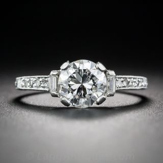 1.05 Carat Diamond Art Deco-Style Engagement Ring GIA G/SI1