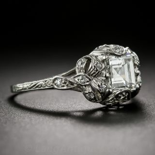 1.05 Carat Square Diamond Edwardian Engagement Ring