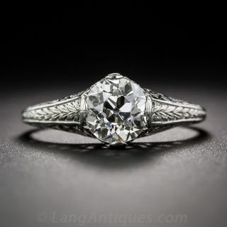 1.06 Carat Antique Engagement Ring - GIA I/VS2