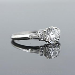 1.06 Carat Art Deco Diamond Engagement Ring