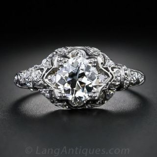 1.06 Carat Diamond Antique Engagement Ring