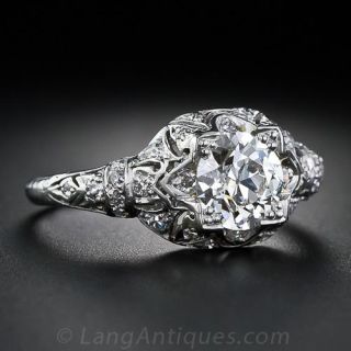 1.06 Carat Diamond Antique Engagement Ring
